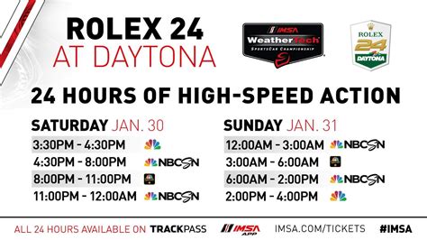 rolex daytona 24hr live timing|daytona 24 hours schedule.